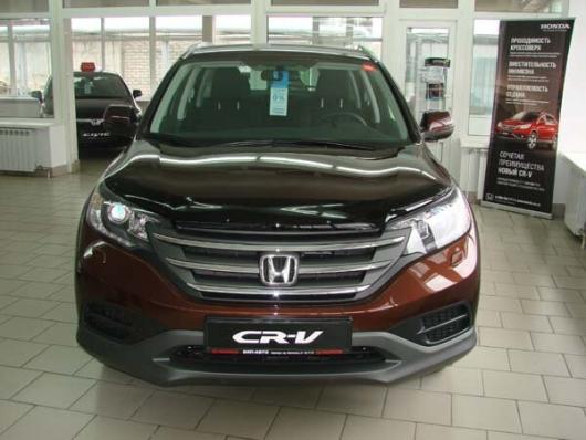 Дефлектор капота (мухобойка) Honda CR-V 2012-2017 (Хонда СР-В) SIM