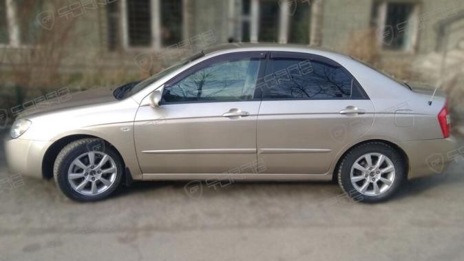 Дефлекторы окон (ветровики) Kia Cerato I Sd 2004-2008"EuroStandard" (Киа Черато) Кобра Тюнинг